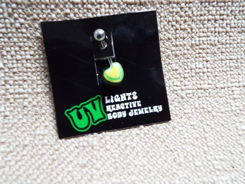 316 L 14 Guage surgical steel navel ring 12 pcs (set D) UV Lights Reaction - Picture 5 of 12