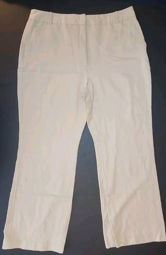 Worthington Women's Size 18 Linen Blend Wide Leg Trouser Pant Beige 38/30 - Picture 1 of 12