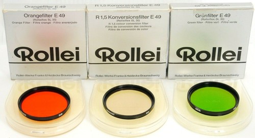 Rolleiflex SL35 / ZEISS Pancolar Schneider fit 49mm Filters in ORIGINAL Boxes!