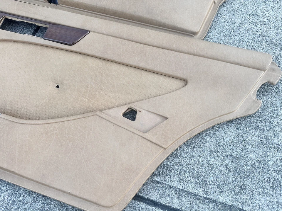 86-91 Mercedes W126 420SEL Interior Door Panel Cover Beige LWB Set Clean OEM ✅ - Изображение 3 из 4