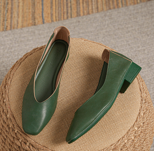 Mocassini donna punta quadrata scarpe slip on Oxford suola morbida casual ufficio OL décolleté - Foto 20 di 28