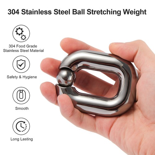 Male Ball Stretcher Weight Heavy 304 Stainless Steel Testicles Stretching Weight - Picture 2 of 7
