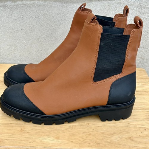 Antonio Melani Dalton Gore Detailed Weather Resistant Leather Lug Sole Booties - Picture 2 of 8