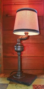 Retro-Industrial-Vintage-Steampunk-Waterspout-style-Lamp-with-Shade