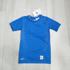 Nike Dri Fit Shirt Blue Pro Combat Boys s(8) Tight Fit 