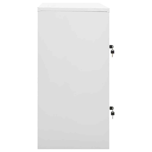 Locker Cabinets 2 pcs Light Gray and Blue 35.4"x17.7"x36.4" Steel vidaXL - Picture 4 of 9