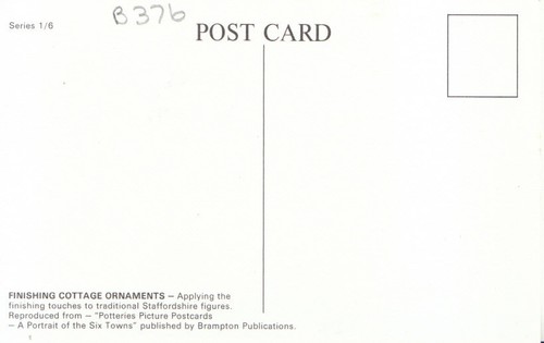 Professions Postcard - Finishing Cottage Ornaments - Ref 3353A - Picture 2 of 2