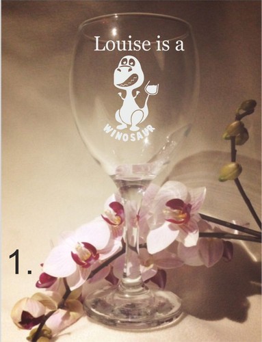 Personalised Engraved WINOSAUR Wine Glass Gift Buy 1 get 1 half price - Picture 2 of 6