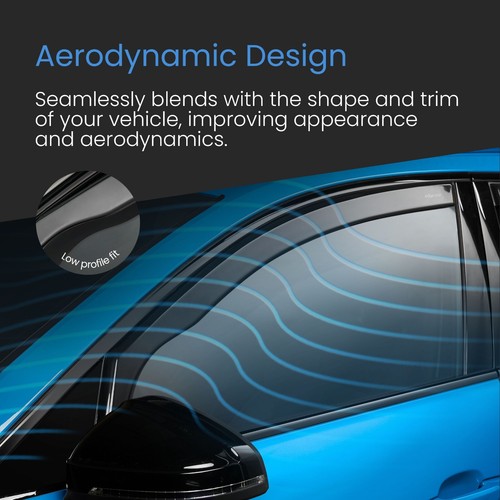 Ford Fiesta MK6 2002-2008 5 Door Hatchback Wind Deflectors 4pc Tinted - Picture 4 of 10