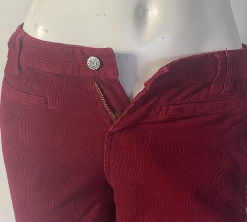 Pantalones de pana Old Navy para mujer rojos tiro bajo talla 1 - pierna recta, 2 bolsillos - Imagen 6 de 10