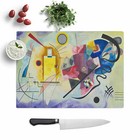 Yellow-Red-Blue By Wassily Kandinsky Chopping Board Glass Textured Kitchen