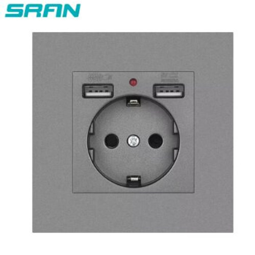 Toma SRAN EU/RU con USB, aleación de aluminio, cubierta a prueba de polvo - Imagen 1 de 3