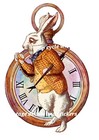 wall /  furniture decal transfer ALICE IN WONDERLAND WHITE RABBIT 2 DESIGNS type