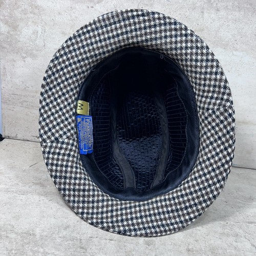 Pendleton Vintage Brown 100% Virgin Wool Herringbone Tweed Fedora Men’s M Lined - Picture 4 of 6