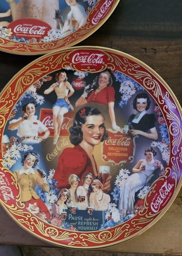 Franklin Mint Set of (6) Coca-Cola Limited Edition Fine Porcelain Plates - Picture 5 of 13