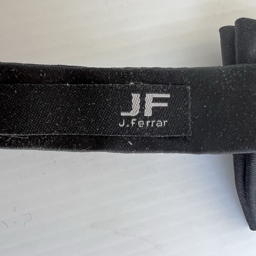 J Ferrar JF Solid Black Adjustable Pretied Bowtie Bow Tie - Picture 3 of 4