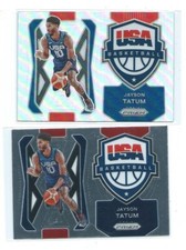 21/22 Prizm-Jayson Tatum Silver USA Basketball & base #1-Boston Celtics