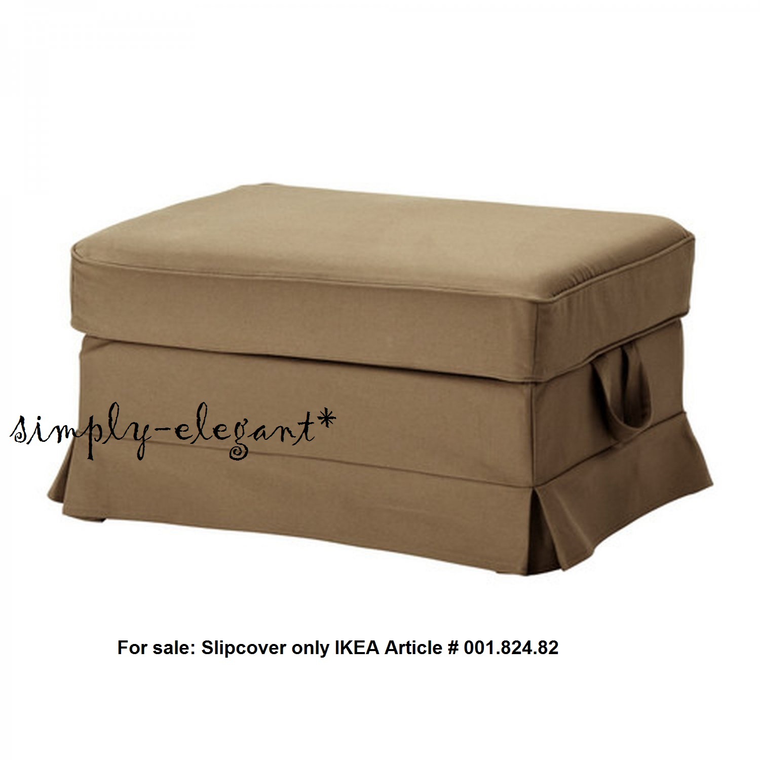 SEALED! Cover Slipcover BORRED DARK BROWN New Ottoman IKEA KIVIK Footstool