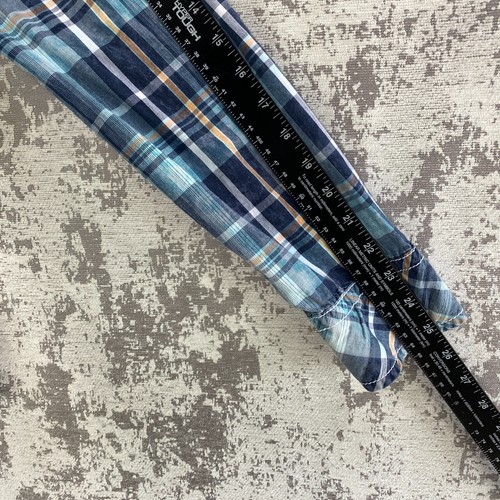 BKE Vintage Shirt Herren Extra XL maßgeschneiderte Passform blau kariert Druckknopf Kragen Spitze Tasche - Bild 8 von 14