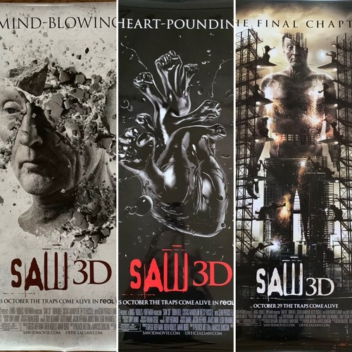 SAW 7 Poster COLLECTION Set of 3 27x40 DS Original RARE Horror 3D FINAL CHAPTER