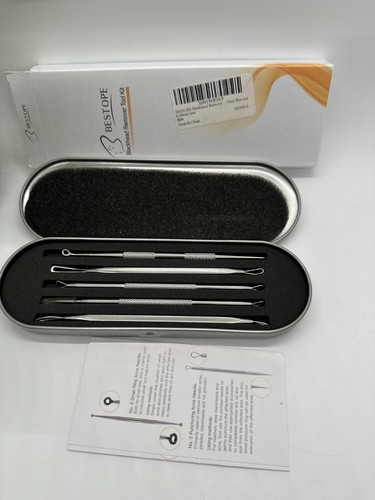 BESTOPE Blackhead Remover Pimple Comedone Extractor Tool Acne Removal Kit- NOB - Picture 3 of 5