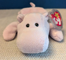 Ty Beanie 1993/1994 Baby Happy the Hippopotamus - Lavender P.V.C. Pellets
