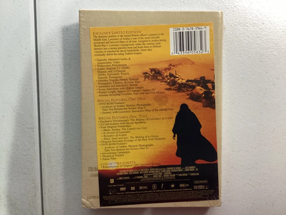 Lawrence of Arabia DVD Limited Edition 2 Disc Hype Stickers PG Alec Guinnes 2000 - Image 2 of 2