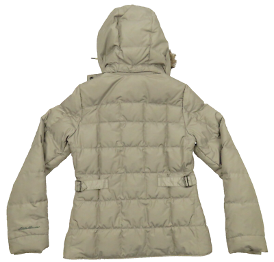 ジャケット・アウター eddie bauer down puffer jacket Eddie Bauer Quilted Down Faux Fur Hooded Full Zip Puffer