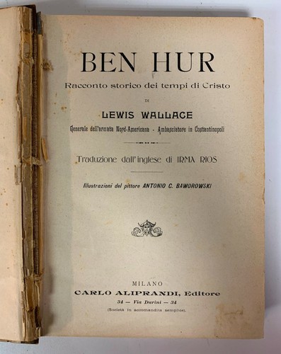 14563 Lb7 Lewis Wallace - Ben Hur - Aliprandi 1901 - Picture 4 of 6