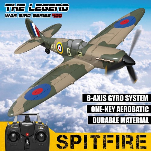 2.4G RC Airplane 761-12 Spitfire 4CH Fixed-wing Remote Control Fighter Plane Toy - Picture 1 of 12