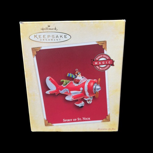 Hallmark Christmas Ornament Spirit of St. Nick Red Plane Magic 2005 - Picture 10 of 15