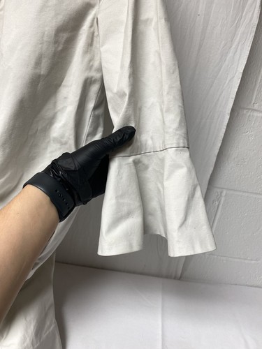 Ann Mashburn Kleid Elfenbein Creme Baumwolle Damen M 3/4 Glockenärmel Gobelin A3 - Bild 7 von 11