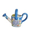 Hand-Painted Ceramic Watering Can With Floral Design