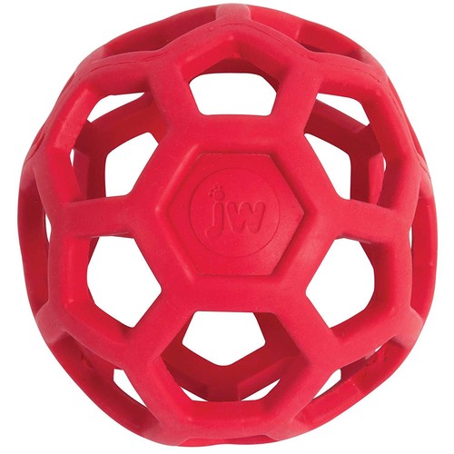 JW Pet HOLEE ROLLER BALL Dog Chew Treat Fetch Bouncy Toy MEDIUM 5 inch - 2 Pack - Picture 3 of 7