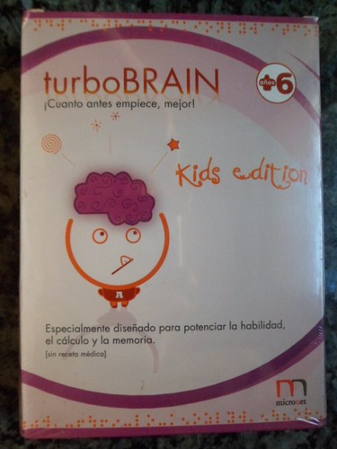 Turbo Brain Kids Edition PC Nuevo TurboBrain Cálculo Memoria Habilidad 6-12 año.