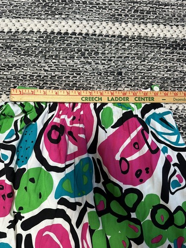 80s VTG Midi Skirt Colorful Pop Art Fruit Print Citrus S Pink Green Blue - Picture 13 of 17