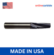 1/16-27 NPT Solid Carbide Thread Mill - TiAlN Coated - Full Form USA Made