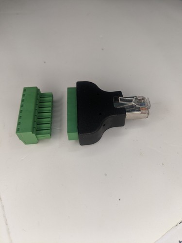 Ethernet RJ45 terminale a vite maschio 8 pin connettore adattatore DVR digitale CCTV - Foto 3 di 9
