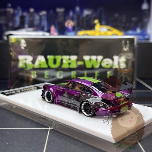 XKE 1:64 Porsche RWB 964 GT Wing Joker Alloy Diecast Car Model Hobby Gift Purple - Picture 6 of 10