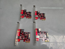 LOT OF 4 - StarTech PEXUSB3S11 PCI Express x1 2 port SuperSpeed USB 3.0 Card