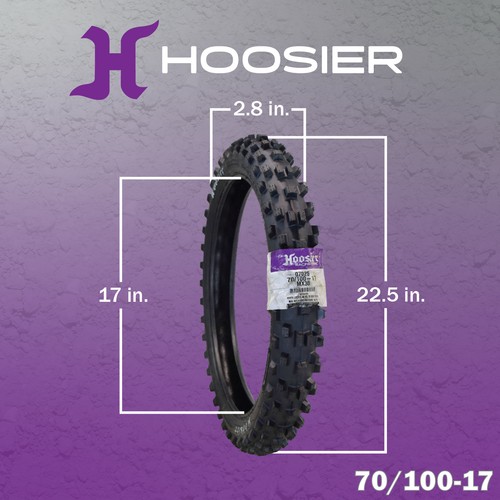 Neumático de carreras Hoosier 70/100-17 MX30 85cc neumático delantero para moto de cross con llavero Hoosier - Imagen 2 de 9