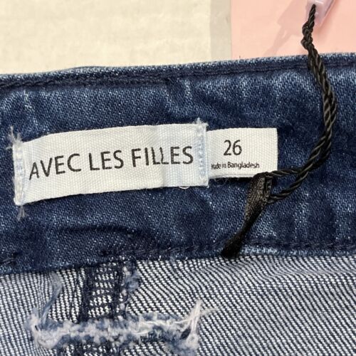 Avec Les Filles Jeans Womens 26 High Rise Sailor Wide Flare Leg Denim 90s Y2K - Picture 9 of 10