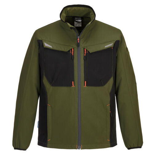 Giacca da lavoro resistente Portwest WX3 Softshell antivento impermeabile con finiture riflettenti - Foto 15 di 18