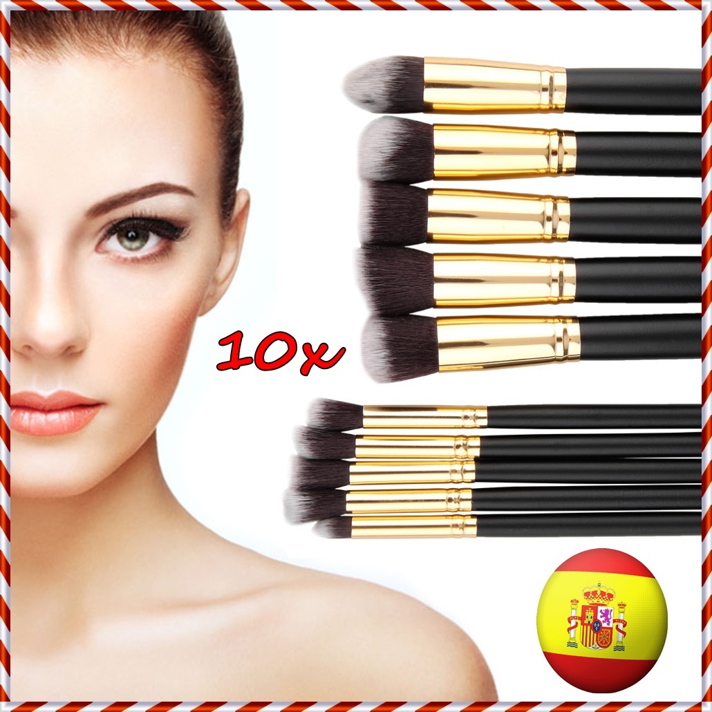 10x BROCHAS PINCELES DE MAQUILLAJE PROFESIONAL PARA COSMÉTICA BRUSHES SET MAKEUP