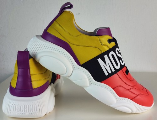 MOSCHINO TEDDY BEAR RUN SNEAKERS Shoes Herren Designer Schuhe Bunt Gr.42 NEU - Bild 13 von 21
