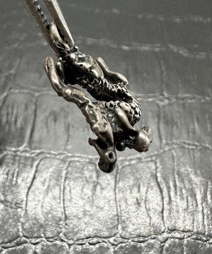 Charm drago bifacciale 3D argento massiccio VNT per bracciale charm - Foto 6 di 7