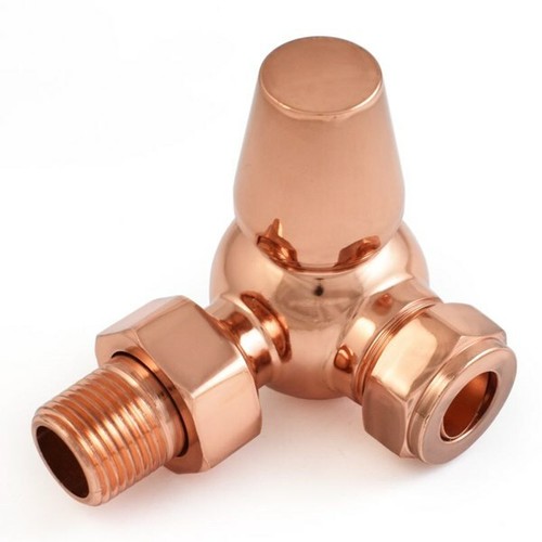 Faringdon Style Corner Thermostatic Radiator Valves - Trv & Lockshield Set - Picture 87 of 122