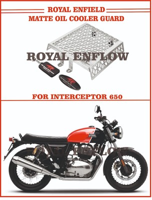 Fit For Royal Enfield Matte Oil Cooler Guard for INTERCEPTOR 650 - Exp Ship