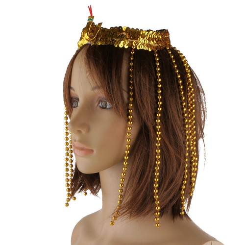 Cleopatra Headband Headdress Egypt Hair Band Headband Egyptian Queen Hair Chain - Picture 2 of 11