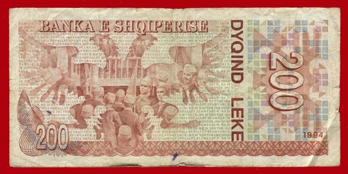 #63323 Albania 1994. Billete 200 Leke DL343637 - Imagen 2 de 2